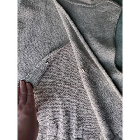 Harper Lane Sleeveles Sweater Women's Size M  Brownish Textured Fringe Open Back - Picture 5 of 12